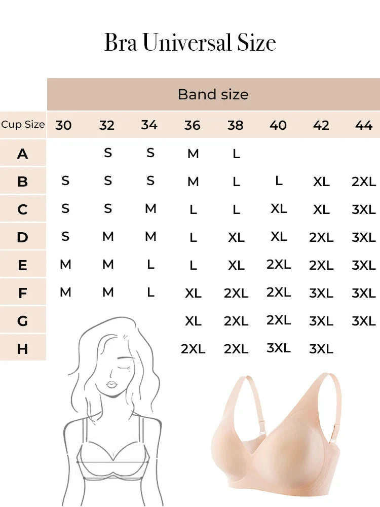 PACK OF 5 JELLY WIRELESS SEAMLESS DEEP-V PUSH-UP BRA