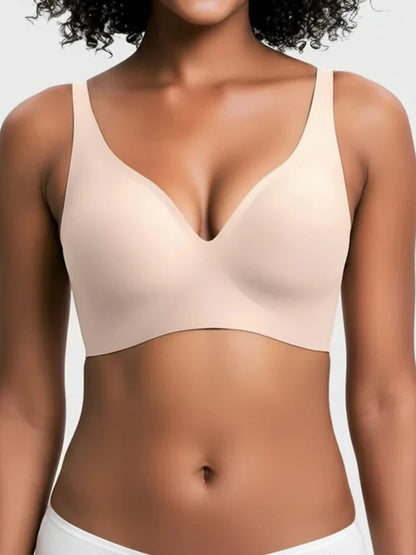 PACK OF 5 JELLY WIRELESS SEAMLESS DEEP-V PUSH-UP BRA