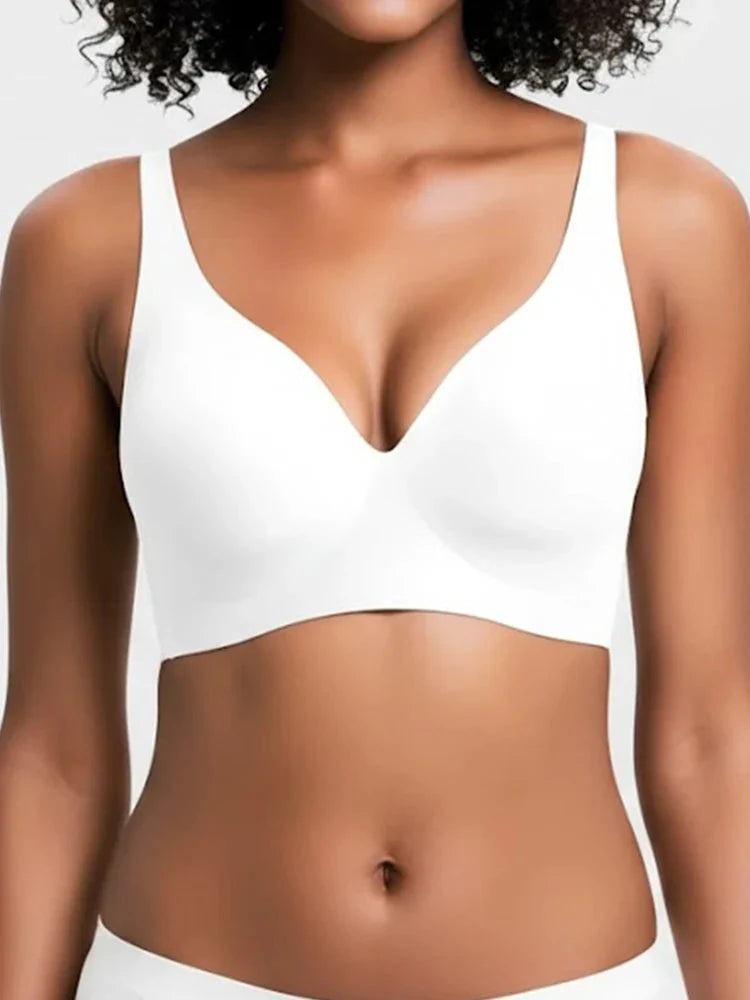 PACK OF 5 JELLY WIRELESS SEAMLESS DEEP-V PUSH-UP BRA