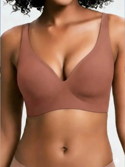 PACK OF 5 JELLY WIRELESS SEAMLESS DEEP-V PUSH-UP BRA