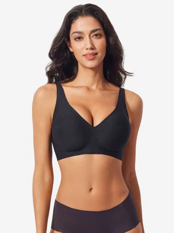 PACK OF 5 JELLY WIRELESS SEAMLESS DEEP-V PUSH-UP BRA