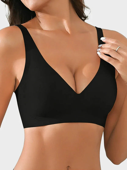 PACK OF 5 JELLY WIRELESS SEAMLESS DEEP-V PUSH-UP BRA