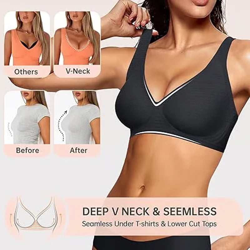 Pack of 5 Wireless Comfy Push Up Bra
