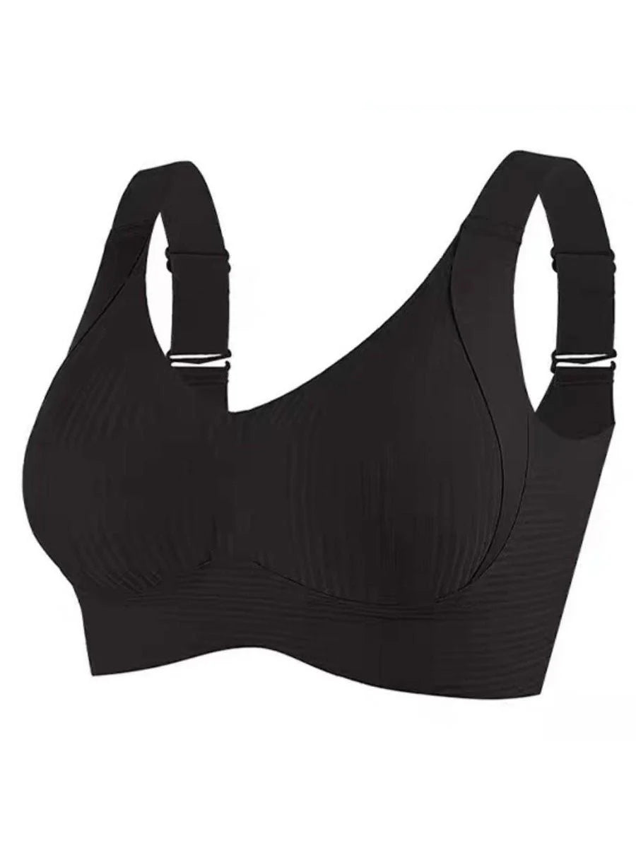 Black bra on a white background
