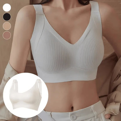 Pack of 3 Wireless Ribbed Bras for Women